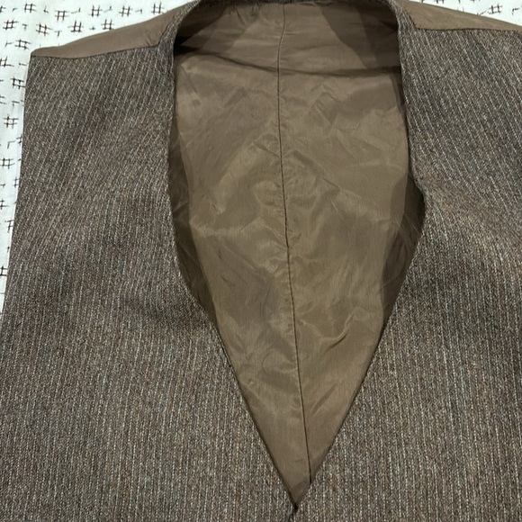 Vintage men’s vest, wool?, brown, 4 pockets, 6 buttons, size M? - Picture 4 of 4